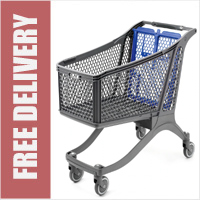 220 Litre Large Plastic Shopping Trolley