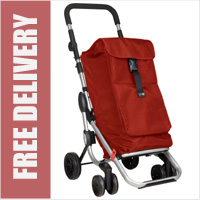 Playmarket Go Up Swivel Shopping Trolley Red