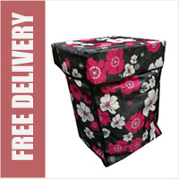 Floral Print Replacement Spare Bag for 4 or 6 Wheel Cage Trolleys (BAG ONLY)