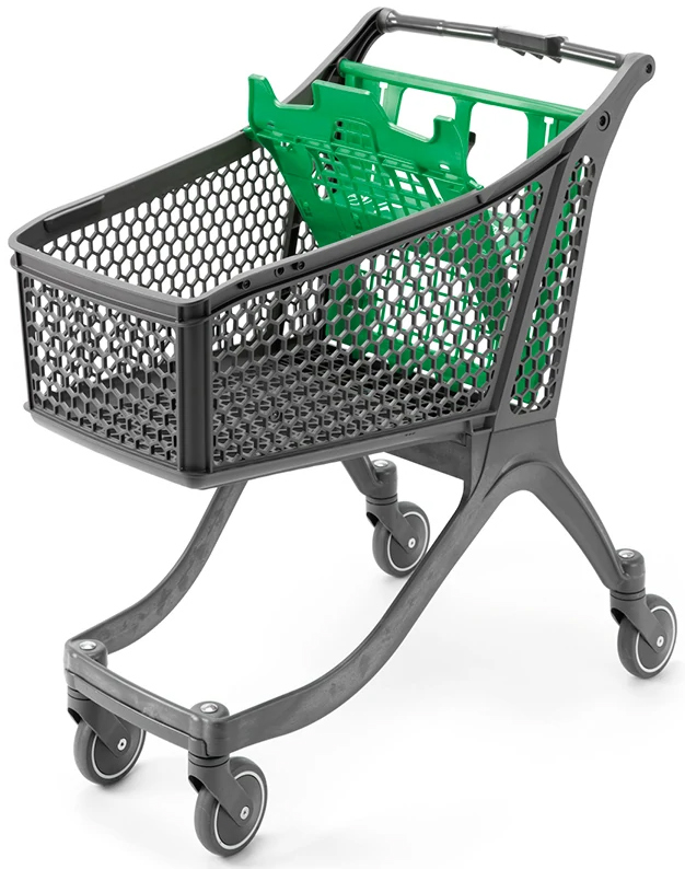 121 Litre Small Plastic Shopping Trolley #3