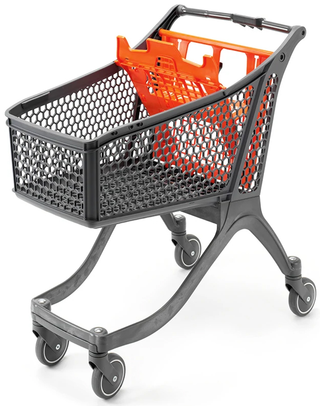 121 Litre Small Plastic Shopping Trolley #1