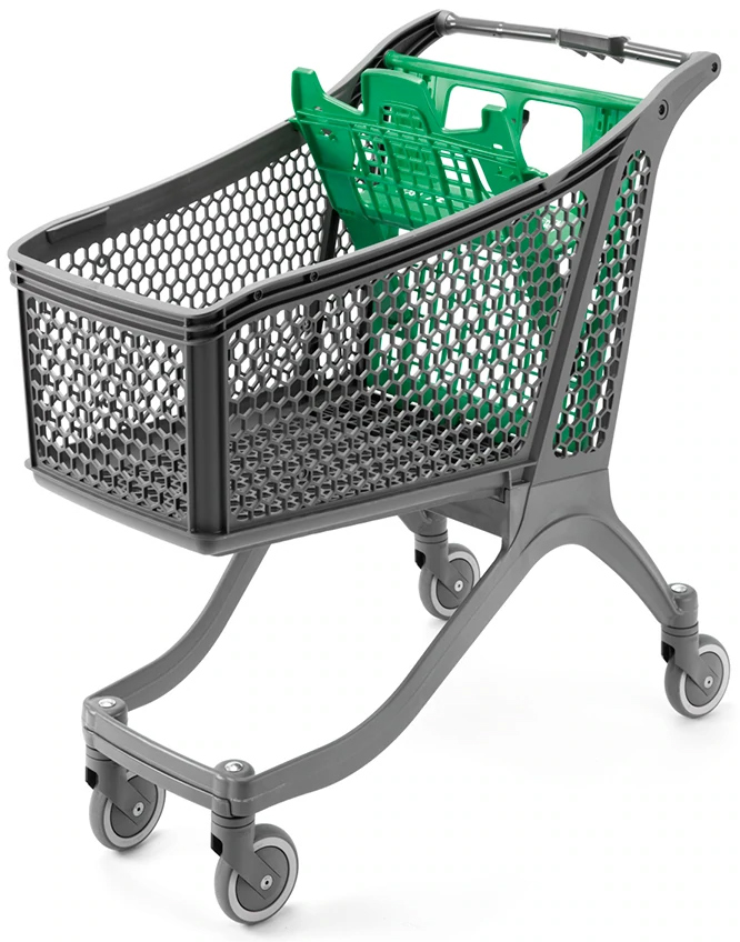 157 Litre Medium Plastic Shopping Trolley #3