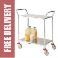 2 Shelf Galvanised Trolley