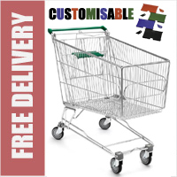 240 Litre Extra Large New Wire/Metal Supermarket Shopping Trolley