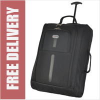 5 Cities Cabin Suitcase Trolley Bag 55cm - Black