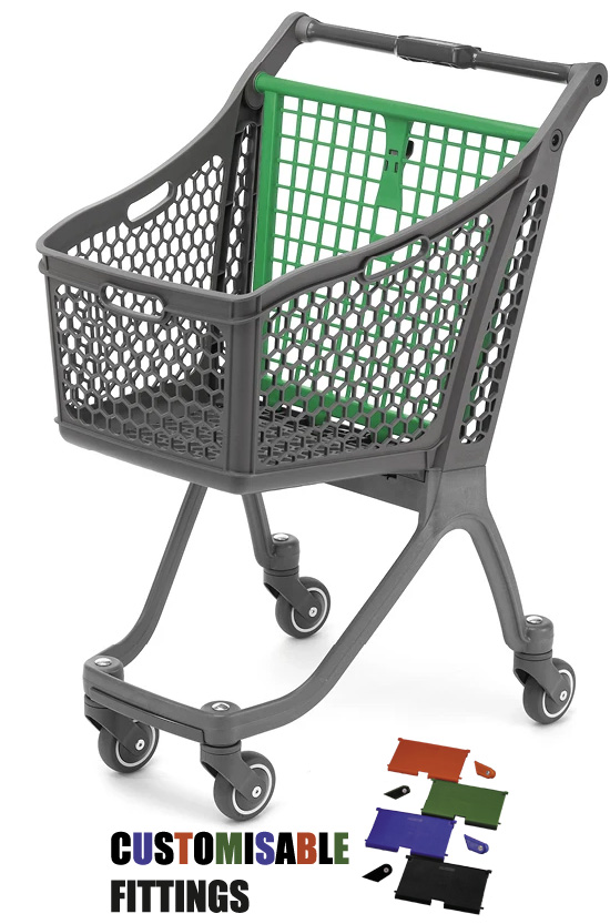 75 Litre Compact Plastic Shopping Trolley #1