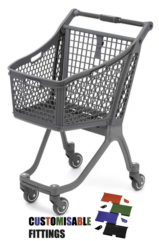 75 Litre Compact Plastic Shopping Trolley #3