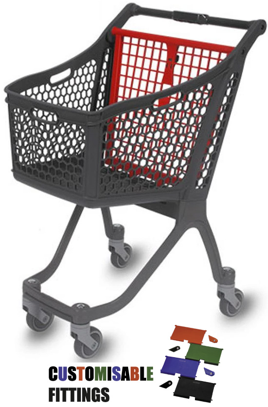 75 Litre Compact Plastic Shopping Trolley #5