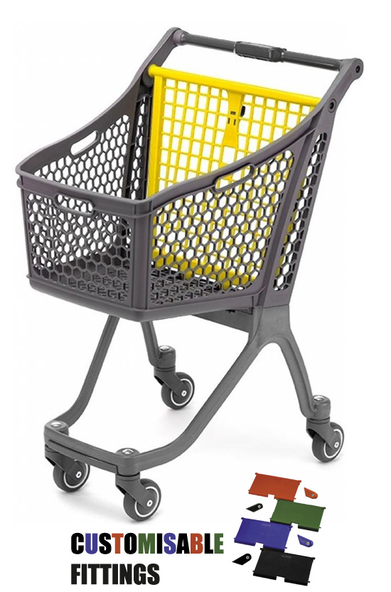 75 Litre Compact Plastic Shopping Trolley #6