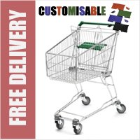 80 Litre New Small Wire/Metal Supermarket Shopping Trolley