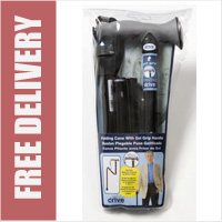 Drive Medical 4 Part Folding Gel Cane Walking Stick Black