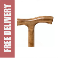 Economy Beech Crutch Derby Handle Wooden Walking Stick