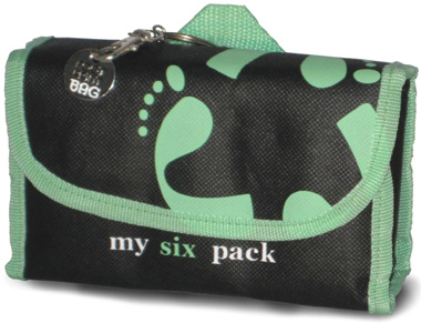 Footprint Bag Reusable Shopping Bag 6 Pack Green Original
