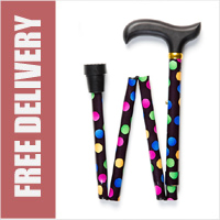 Smartie Design Folding Walking Stick 33-36.5"