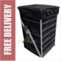 Replacement Large Capacity Spare Bag for 4 or 6 Wheel Cage Trolleys (BAG ONLY) Plain Black