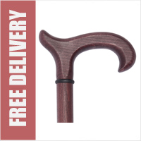 Heather Red Ladies Wooden Walking Stick made from Natural Eco Materials - 91cm (36") Height