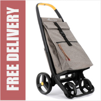 Rolser Clec Thermo Eco 8 Plus Lemon Foldable 4 Wheel Shopping Trolley Granito Brown