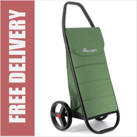Rolser Com 8 Tube Black TWEED POLAR Heavy Duty Folding 2 Wheel Shopping Trolley Verde Green