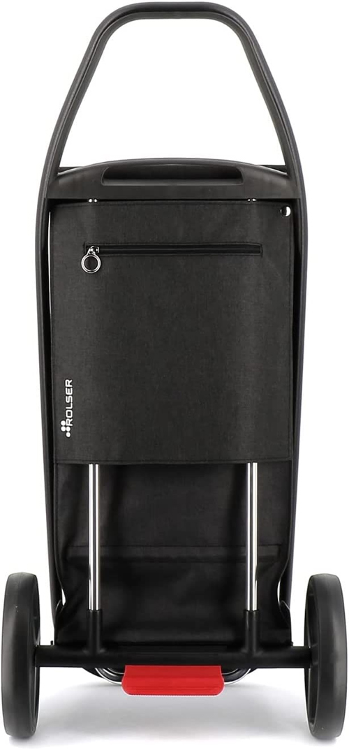 Rolser Com 8 Tube Black TWEED POLAR Heavy Duty Folding 2 Wheel Shopping Trolley Black #2