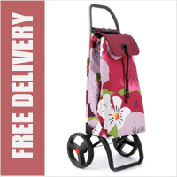 Rolser I-Max Pack 2 Big Wheels Shopping Trolley Taku Floral Print