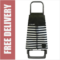 Rolser Baby Joy Small Petite 2 Wheel Shopping Trolley Marina Black/White