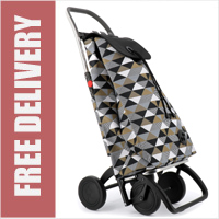 Rolser Pack Sahara Black Print 4 Wheel Shopping Trolley