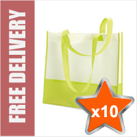 10 x Standard Reusable Shopping Bags in Non Woven Material