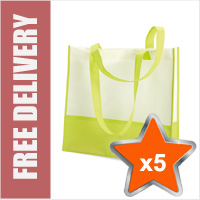 5 x Standard Reusable Shopping Bags in Non Woven Material
