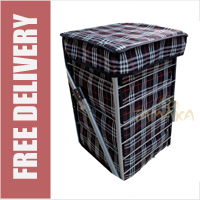 Replacement Large Capacity Spare Bag for 4 or 6 Wheel Cage Trolleys (BAG ONLY) Black Check