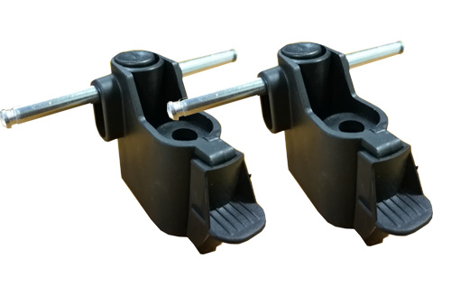 Pair of Replacement Double Axle Fittings for 6 Wheel Swivel Shopping Trolley Frame