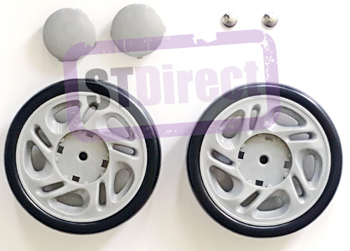 2 x Replacement Spare Wheels for Shop A Seat Escort or Liberator Trolley